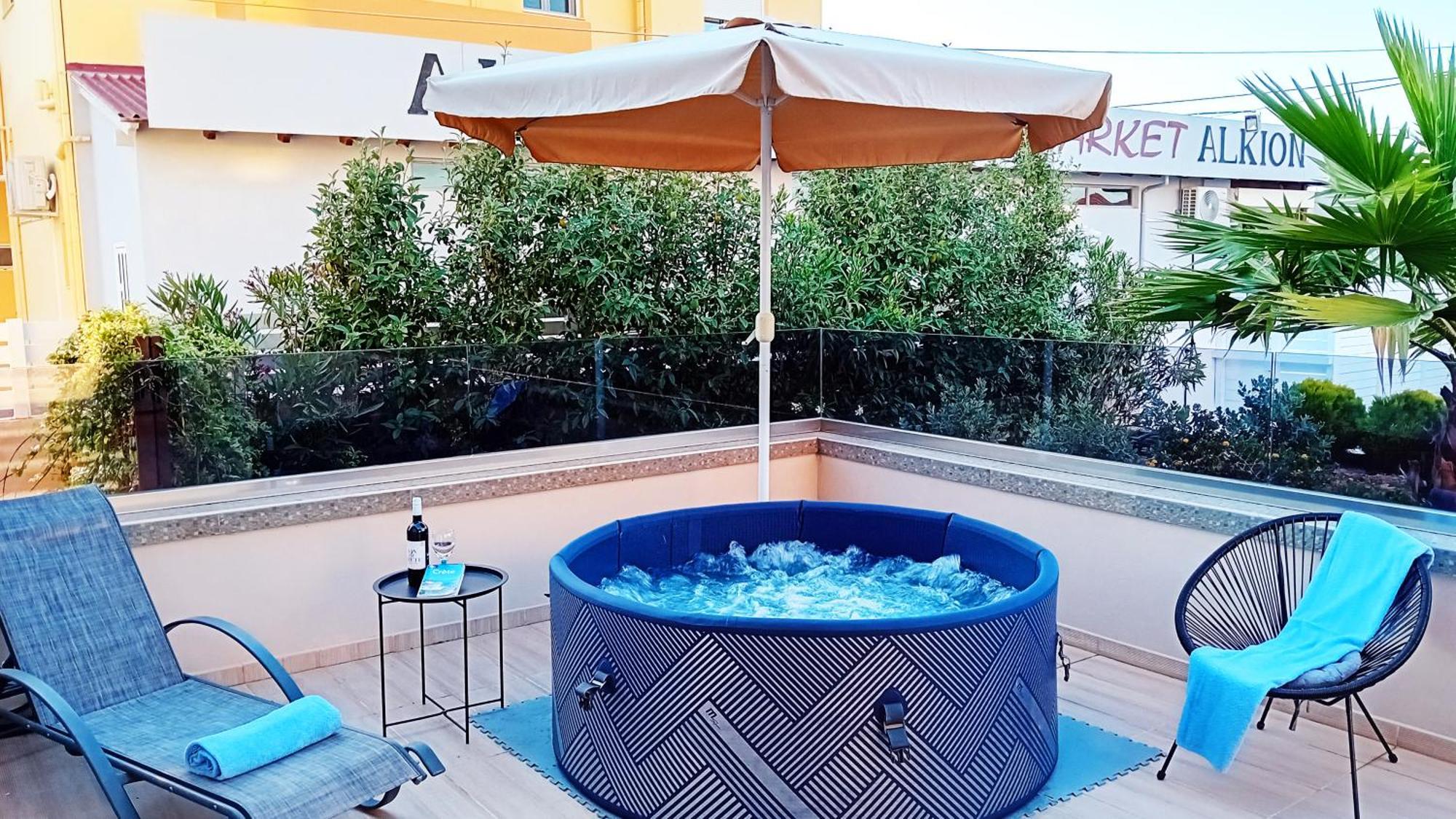 Luxury Villa Eva-Mari With Jacuzzi, 50M From The Beach Stalós Eksteriør bilde